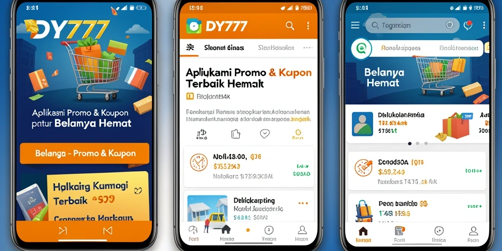 Tampilan antarmuka aplikasi DY777 untuk Promo & Kupon.