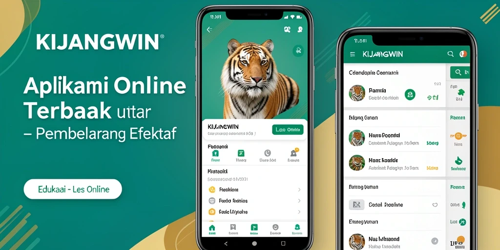 Antarmuka KIJANGWIN yang intuitif dan user-friendly untuk les online.