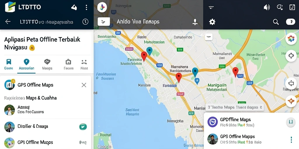 Antarmuka LTDTOTO menampilkan peta offline yang jelas dan informatif.