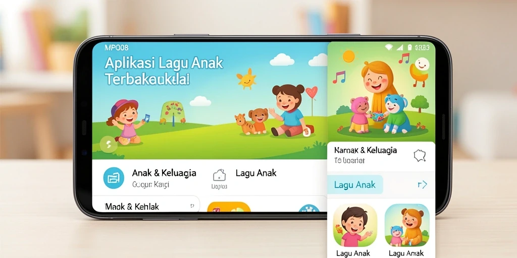 Tampilan antarmuka aplikasi MPO08 yang penuh warna dan menarik untuk anak-anak.