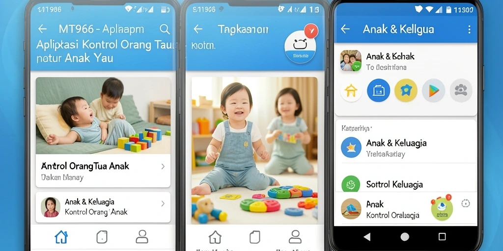Antarmuka aplikasi MT966 yang intuitif dan fungsional untuk kontrol orang tua.