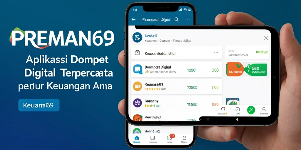 Tampilan antarmuka aplikasi Dompet Digital yang mudah digunakan.